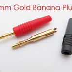 2 mm Banana Jack gold kırmızı-siyah