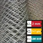 2 Mm Kalınlık 7X7 Göz (1,5Mt -20Mt) Galvanizli Helezon Bahçe Çit Tel Örgü