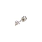 2 MM MİNİ ÇİÇEK GÜMÜŞ TRAGUS PIERCING - RODYUM BEYAZ