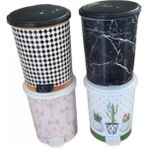 2 No 8 Lt Basmalı Çöp Kovası -MRD152 - Renkli - standart