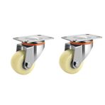 2 paket 3 "75mm naylon tekerlekler tekerlekler döner teker rulmanlı tek el arabası tekerleği mobilya tezgahı endüstriyel(Swivel casters)