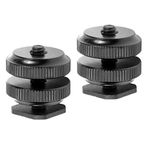 2 Paket FEICHAO Profesyonel 1/4 İnç Tripod Montaj Vidası Flaş Sıcak Ayakkabı Adaptörü DSLR Kamera Teçhizatı Fotoğraf Stüdyosu Kiti Aksesuarı için