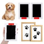 2 Paket Mürekkepsiz El ve Ayak İzi Kiti Pet Pençe Baskı Kiti Temiz Dokunmatik Mürekkep Pedi Dağınıklık Ücretsiz Pet Paw Köpek Burun Baskı Kiti Pençe Baskı Damga Pedi Fotoğraf Çerçeveleri ile Pet Pençe