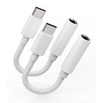 2 Paket, USB C - 3,5 mm Kulaklık Adaptörü C Tipi Jak AUX Dongle Ses Kulaklık Google Pixel Nexus 6 5 4 3XL, Samsung Galaxy S20 S21 S10 S9Ultra Not, iPad Pro air4 2020 2019 Kablo Kablosu için