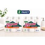 2 Paket Yuvam Tuvalet Kağıdı 12 Rulo 2 Katlı Yumuşak ve Dayanıklı Ekonomik Paket