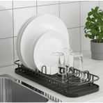 2 Parça Bulaşıklık Uzunluk 47.8 cm Ikea Tezgah Üstü Mutfak Bulaşıklığı Siyah Renk Genişlik 17.4 cm Bulaşık Sepeti