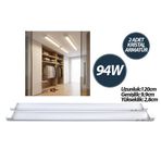 2 Pcs 94W 120Cm Kristal Led Bant Armatür Beyaz=6500K Alüminyum Kapak Ip20 - Y Bağlantı Eamp-093/1B (2818)