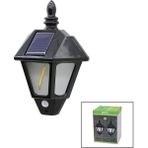 2 Pcs Solar - Güneş Enerjili Duvar Lambası Cob LED Sensörlü= 3 Mod Fonksiyon Bahçe-Balkon-Sokak PT-2981 (5286)