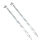 2 PCS Taşınabilir Toprak Çubuğu/Bakır Kaplamalı Demir Dişli Bağlantı Elektrikli çitler, Antenler, Uydu tabakları 12x300mm, Ev Topraklama, Mühendislik Topraklama Için Uygun