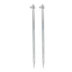 2 PCS Taşınabilir Toprak Çubuk Bakır Kaplamalı Demir Dişli Bağlantı Topraklama Pimi, 12x300mm, Elektrikli Çitler, Zemin Bitkileri Ile Antenler, Evden Topraklı Açık Mekan