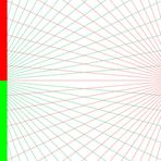 2 Point Perspective Grid Paper Sketchbook with Dual-color Lines: 80 pages (double-sided print) | 8.5" x 8.5" | Light red and Light green lines on white paper
