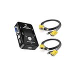 2 Port Usb Kvm Switch 2 in 1 Out USB 2.0 KVM fare klavye Switcher Kablolar Dahil
