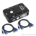2 PORT USB KVM Switch 2 PC KASA TEK KONTROL + 2 ADET VGA KABLO