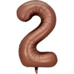 2 Rakam Karamel Folyo Balon 34 inç 76-82 cm