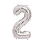 2 Rakamı Grabo Gümüş Folyo Balon