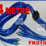 2 RCA-4 RCA SÜPER OTO SES ANFİ KABLOSU 4 METRE