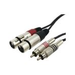 2 Rca Erkek- 2 XLR Dişi Kablo 1.5 M