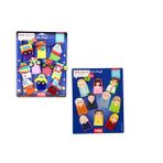 2 Set - 20 Parça Taşıtlar ve Aile Bireyleri Parmak Kukla T751 T181