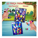2 Set - 20 Parça Tox Sebzeler Ve Uçan Hayvanlar Parmak Kukla T104 / T222