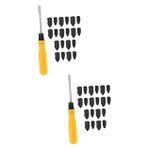 2 set lastik onarım seti, otomobil lastiklerinin tırnak onarımı, vakumlu, lastik onarımı, çivi, lastik onarımı için onarım seti, otomobil lastiği tamiri için, kauçuk, siyah JECOMPRIS