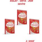 2. Sınıf Dikkat ve Zeka Güçlendirme 3'lü Set Kolay, Orta, Zor Seviye