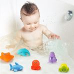2 Takım 6'sı 1 Arada Bebek Banyo Suyu Eğlenceli Oyuncaklar File Çanta (Yurt Dışından)