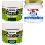 2 Tane Çörek Otu Kremi Orta Boy 100 ml Krem + Snow Kitten Menthol Balm 50 ml / Sırt Bel Kas Diz Dirsek Iskelet Agrilarina Masaj Seti - 2ye1