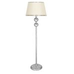 2 Top Krom Kaplama Burgulu Metal Lambader Krom Krem Modern Dekoratif Lambader