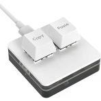 2 Tuşlu Makro Mekanik Klavye Programlanabilir Oyun-Muhasebe-Copy-Paste Tuş Usb Renkli Işık Beyaz