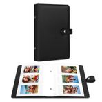 2 x 3 mini fotoğraf albümü, Fujifilm Instax Mini şipşak fotoğraf makinesi için 156 yatay resim tutucu, Polaroid Mini anında film, Kpop fotoğraf kartı defteri (siyah)
