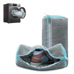 2 x ayakkabı yıkama çantası spor ayakkabısı, ayakkabı yıkama çantası, çamaşır filesi, 360° şönil temizleme havlı, tekrar kullanılabilir çamaşır çantası ayakkabıları, tüm ayakkabı tipleri ve boyutları