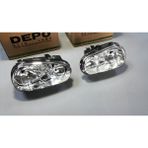 2 x Volkswagen Golf 4 1998-2004 Ön Far Sisli Sol-Sağ Takım Depo - 001-Renkli