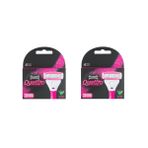 2 x Wilkinson Sword Quattro kadınlar için tıraş bıçağı – 2 paket 3 bıçak