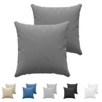 2 x Yastık Kılıfı 60 x 60 cm, Antrasit Pamuk, Dreamzie - 100% Jersey Pamuk - Yastık Kılıfları 2 Paket 60x60 - Yatak Çift Kişilik Yatak Yastık Kılıfı - Yastık Koruyucusu - Dayanıklı ve Hipoalerjenik