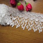 2 Yard Püskül Saçak Dantel Kenar Trim Kurdele 9 cm Genişlik Vintage Stil Beyaz Kenar Süsleri Kumaş İşlemeli Aplike Dikiş El İşi Düğün Gelin Elbisesi Süsleme Kendin Yap Dekorasyon Giysi Nakış