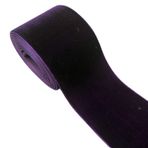 2 yarda x 5 cm tek taraflı kadife bant, kurdele bandı, fiyonk bandı, takı bandı, hediye bandı, dekoratif bant, kendin yap el işi, düğün, doğum günü, parti, Noel hediye paketi, koyu lila
