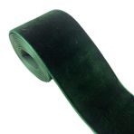 2 yarda x 5 cm tek taraflı kadife bant, kurdele bandı, fiyonk bandı, takı bandı, hediye bandı, dekoratif bant, kendin yap el işi, düğün, doğum günü, parti, Noel hediye paketi, koyu yeşil