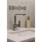 2 Yıl Garantili Şık Tasarım Kare Banyo Lavabo Bataryası Musluğu Krom