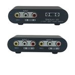 2 yönlü AV anahtarı RCA Switcher 2 in 1 Out kompozit Video L/R Stereo ses seçici kutusu DVD STB oyun konsolları-V21