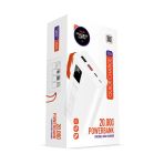 20.000 Mah Pd 22.5W Kablolu 3.0 Hızlı Şarj Gerçek 20.000 Mah Garantili Işıklı Qc20 Beyaz Powerbank