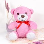 20-25 cm Papyonlu Pelüş, 20 cm Teddy Bear, Yumuşak, Sevgiliye Hediye,Ayı Teddy,Peluş Ayıcık,Plush Toys,Oturan ayı,Ofis Hediyesi,Renkli Ayıcık (Pembe)