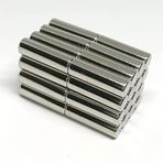 20 Adet 6X25 mm Yuvarlak Güçlü Neodyum Mıknatıs (Çap 6mm Kalınlık 25mm)