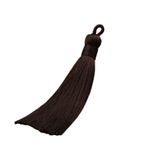 20 adet 8 cm mini püskül, kordonlu, halkalı, püsküllü kolye ucu, püskül, küpe, çanta, anahtarlık askısı, dekor, takı üretimi, kitap ayracı, hediyelik eşya, kendin yap el işi aksesuarı, koyu kahverengi