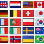 20 adet Amerikan ABD İngiltere Almanya bayrakları yama işlemeli kanca ve halka rozet, kıyafet, çanta, sırt çantası, üniforma, yelek, şapka, kot, ayakkabı, ceket, pantolon için aplikasyonlar.