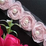 20 adet Çiçek Pembe Dantel Trim Şerit Kenar Boncuklu 5 cm Geniş Vintage Stil Kenar Süslemeler Kumaş İşlemeli Aplike Dikiş El İşi Düğün Gelin Elbisesi Süsleme Kendin Yap Giysi Nakış (Çiçek 5)
