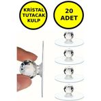 20 Adet Çok Amaçlı Yapışkan Kristal Tutacak Kulp OPH-000866