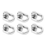 20 adet D-Halka Perçin, 16 x 9,5 mm, Çinko Alaşım ve Demir, Perçin, Düğme, Deri için Dişli Küre Cıvata (Gümüş #12)