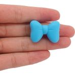 20 Adet Gevşek Silikon Ilmek Dıy Bebek Emzik Kukla Diş Kaşıyıcı Hemşirelik Duyusal Papyon Takı Oyuncak | Bebek Diş Kaşıyıcı | Silikon Bebek Teetherbaby Silikon Diş Kaşıyıcı (Yurt Dışından) - Mavi