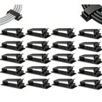 20 Adet Kablo Düzenleyici Klips – Güçlü Kendinden Yapışkanlı Kablo Tutucu – Masa Altı - Masa üstü ve Duvar Kablo Yönetimi – USB, Şarj, HDMI, Ethernet Kablosu ve Ofis Kabloları İçin Uygun 20’li Set