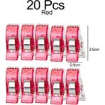 20 Adet Kırmızı Stil Pcs Dikiş Klipsleri Plastik Kelepçeler Kapitone Crafting Crocheting Örgü Güvenlik Klipsleri Çeşitli Renkler Bağlama Klipsleri Kağıt (Yurt Dışından) - Renkli - NO:1